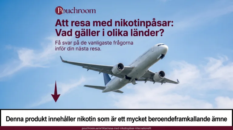 Att resa med nikotinpåsar