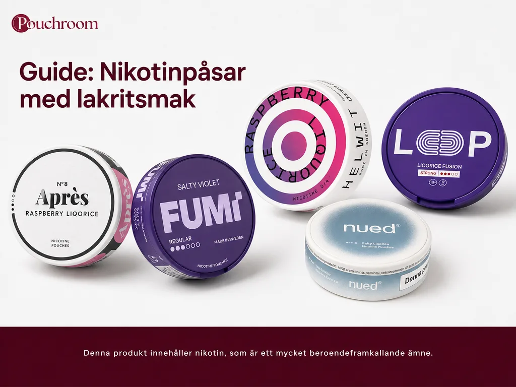 Guide till de bästa nikotinpåsarna med lakritdssmak